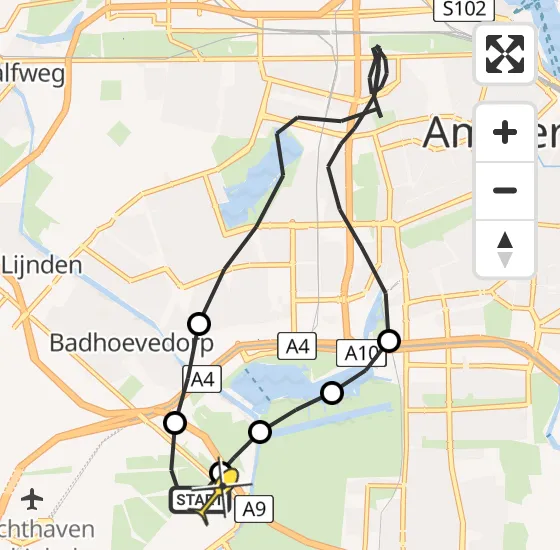 Vlucht Politiehelikopter PH-PXF van Schiphol naar Schiphol op dinsdag 7 januari 2025 13:13