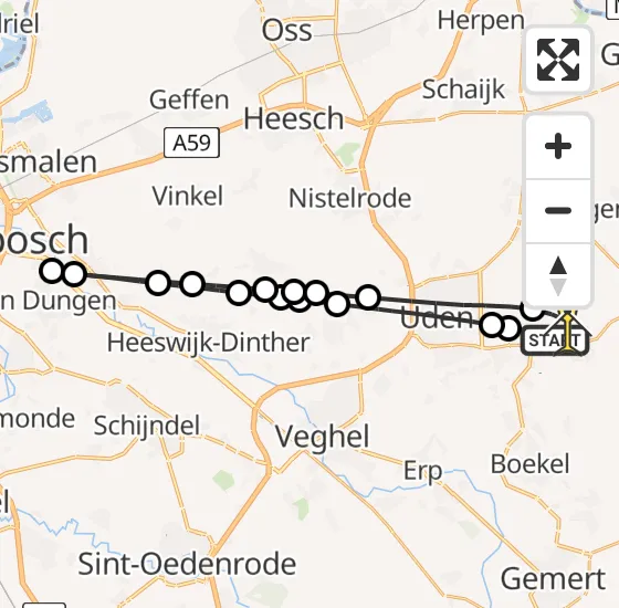 Vlucht Traumahelikopter PH-DOC van Vliegbasis Volkel naar Vliegbasis Volkel op dinsdag 7 januari 2025 13:51