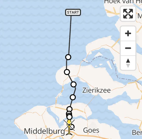 Vlucht Kustwachthelikopter PH-NCG van  naar 's-Heer Arendskerke op dinsdag 7 januari 2025 13:59