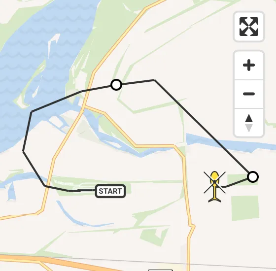 Vlucht Politiehelikopter PH-PXC van Vliegveld Midden-Zeeland naar 's-Heer Arendskerke op dinsdag 7 januari 2025 17:04