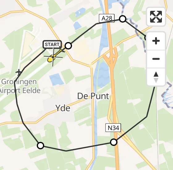 Vlucht Traumahelikopter PH-TTR van Groningen Airport Eelde naar Groningen Airport Eelde op dinsdag 7 januari 2025 17:19