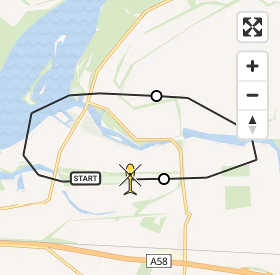 Vlucht Politiehelikopter PH-PXC van Vliegveld Midden-Zeeland naar Vliegveld Midden-Zeeland op dinsdag 7 januari 2025 19:12