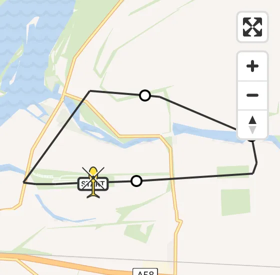 Vlucht Politiehelikopter PH-PXC van Vliegveld Midden-Zeeland naar Vliegveld Midden-Zeeland op dinsdag 7 januari 2025 19:18