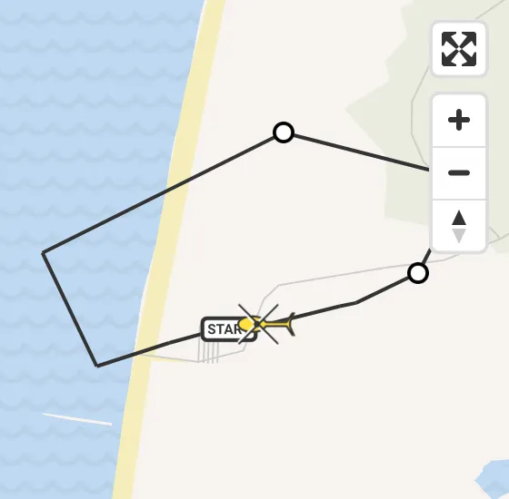 Vlucht Kustwachthelikopter PH-SAR van Den Hoorn naar Den Hoorn op dinsdag 7 januari 2025 20:31