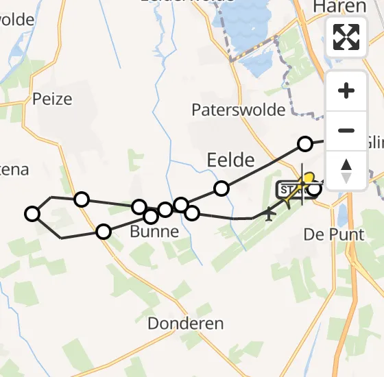 Vlucht Traumahelikopter PH-TTR van Groningen Airport Eelde naar Groningen Airport Eelde op woensdag 8 januari 2025 6:33