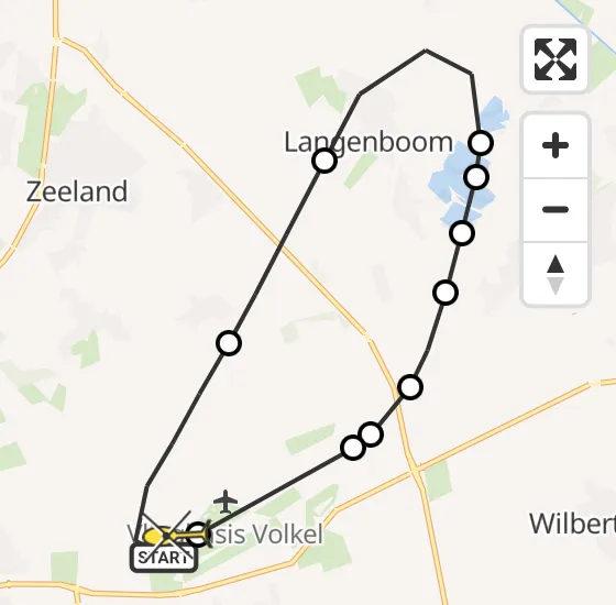 Vlucht Traumahelikopter PH-DOC van Vliegbasis Volkel naar Vliegbasis Volkel op woensdag 8 januari 2025 7:53