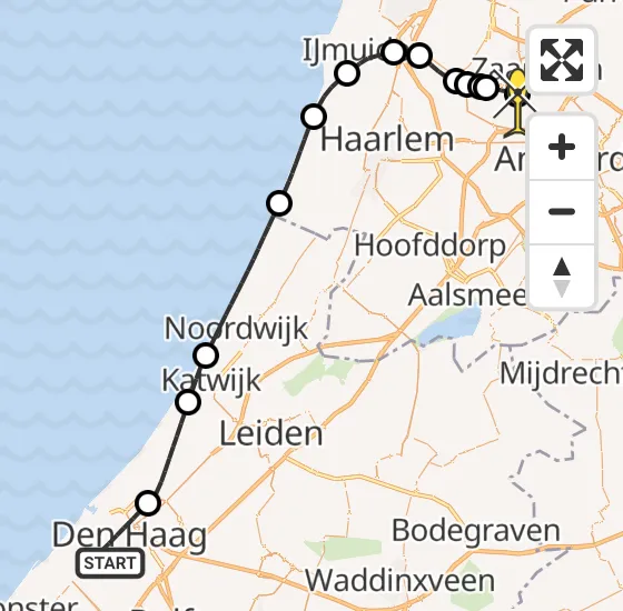 Vlucht Traumahelikopter PH-LLN van Den Haag naar Amsterdam Heliport op woensdag 8 januari 2025 8:03