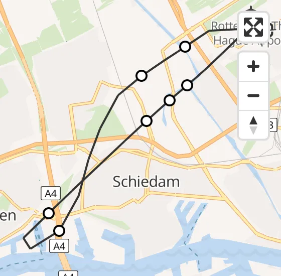 Vlucht Traumahelikopter PH-UMC van Rotterdam The Hague Airport naar Rotterdam The Hague Airport op woensdag 8 januari 2025 8:11