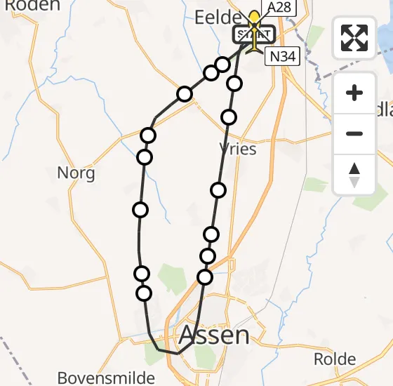 Vlucht Traumahelikopter PH-TTR van Groningen Airport Eelde naar Groningen Airport Eelde op donderdag 9 januari 2025 5:35