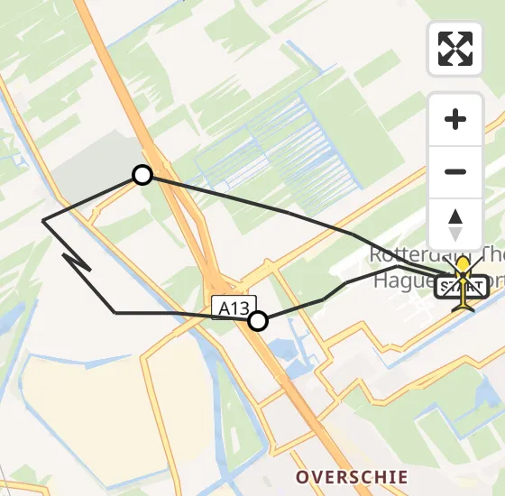 Vlucht Traumahelikopter PH-UMC van Rotterdam The Hague Airport naar Rotterdam The Hague Airport op donderdag 9 januari 2025 12:06