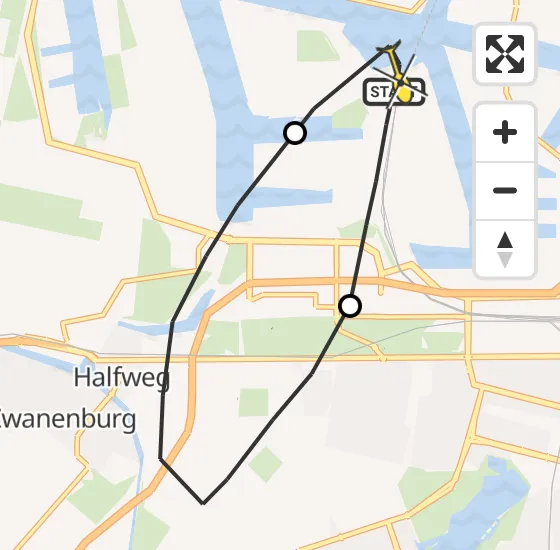 Vlucht Traumahelikopter PH-LLN van Amsterdam Heliport naar Amsterdam Heliport op vrijdag 10 januari 2025 8:37