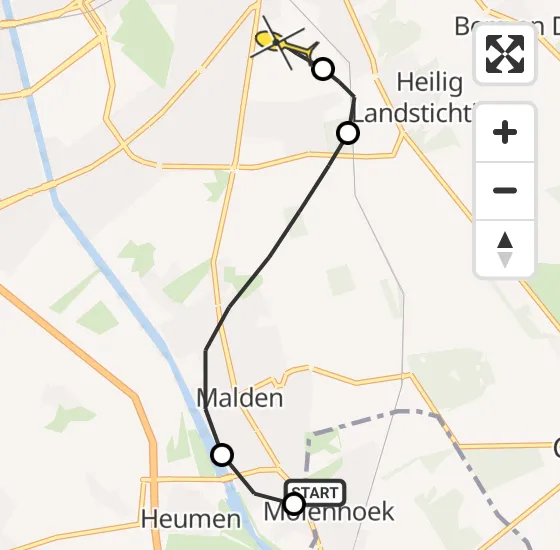 Vlucht Traumahelikopter PH-DOC van Molenhoek naar Radboud Universitair Medisch Centrum op vrijdag 10 januari 2025 9:27