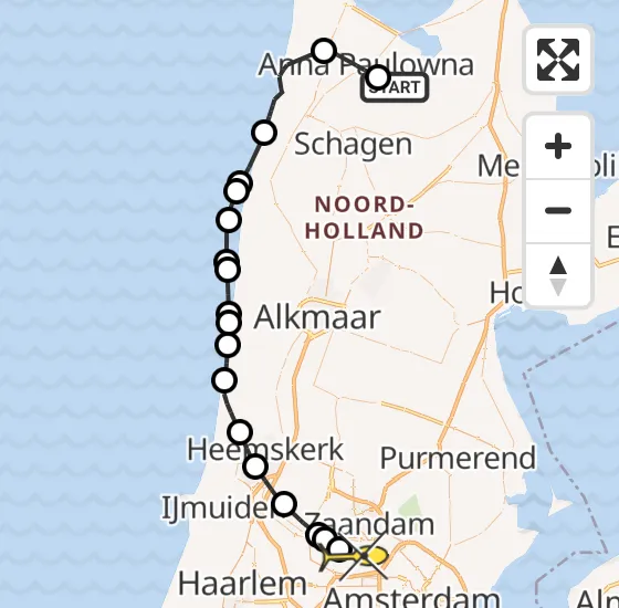 Vlucht Traumahelikopter PH-LLN van Wieringerwaard naar Amsterdam Heliport op vrijdag 10 januari 2025 13:30