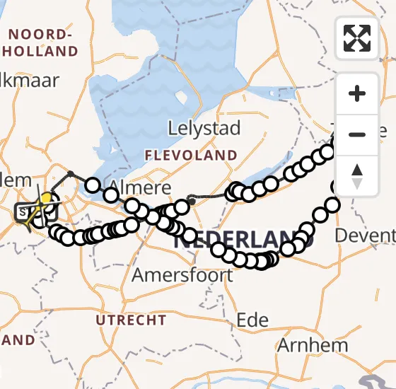 Vlucht Politiehelikopter PH-PXF van Schiphol naar Schiphol op vrijdag 10 januari 2025 16:09