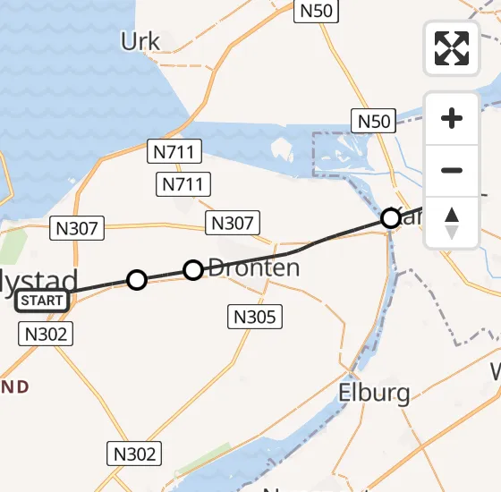 Vlucht Traumahelikopter PH-LLN van Lelystad naar IJsselmuiden op donderdag 6 februari 2025 14:58