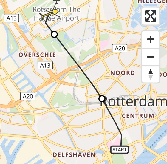 Vlucht Traumahelikopter PH-UMC van Erasmus MC naar Rotterdam The Hague Airport op zaterdag 15 maart 2025 12:11