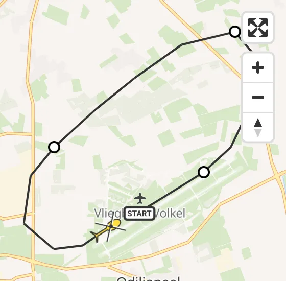 Vlucht Traumahelikopter PH-MAA van Vliegbasis Volkel naar Vliegbasis Volkel op dinsdag 18 maart 2025 10:54