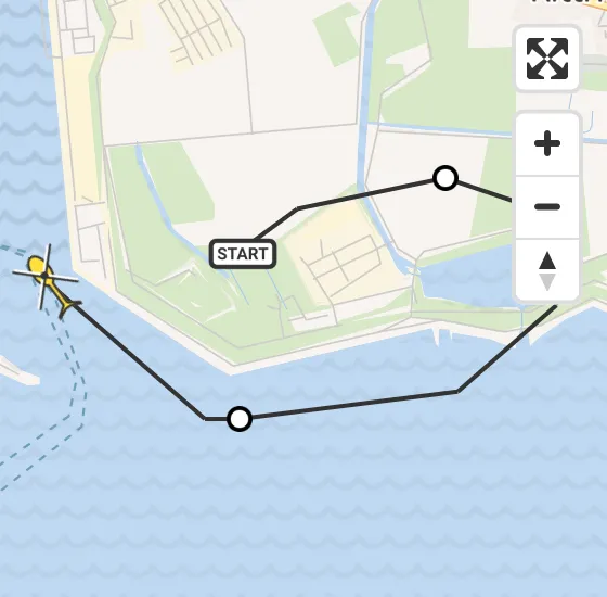 Vlucht Kustwachthelikopter PH-NCG van Vlissingen naar Vlissingen op dinsdag 18 maart 2025 15:16