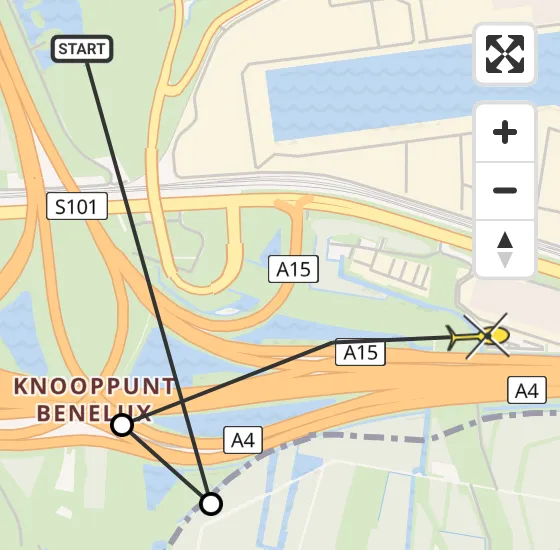 Vlucht Politiehelikopter PH-PXB van Pernis naar Pernis op woensdag 2 april 2025 9:48