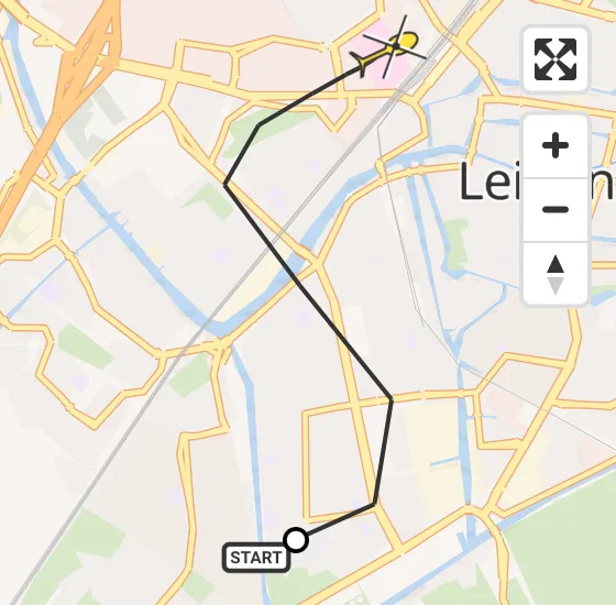 Vlucht Traumahelikopter PH-DOC van Voorschoten naar Leiden op woensdag 2 april 2025 10:02