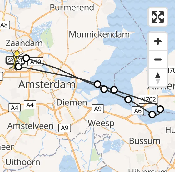 Vlucht Traumahelikopter PH-DOC van Amsterdam Heliport naar Amsterdam Heliport op woensdag 2 april 2025 13:49