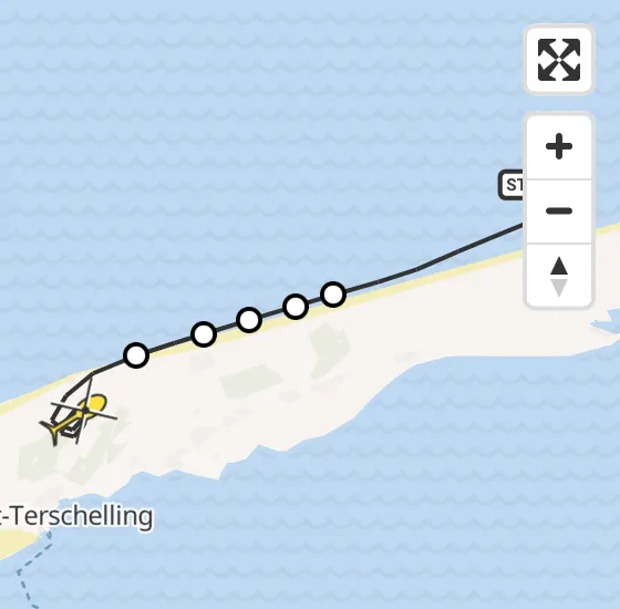Vlucht Kustwachthelikopter PH-SAR van  naar West-Terschelling op woensdag 2 april 2025 20:30