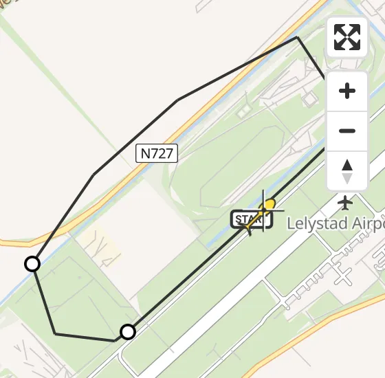 Vlucht Traumahelikopter PH-TTR van Lelystad Airport naar Lelystad Airport op donderdag 3 april 2025 9:57