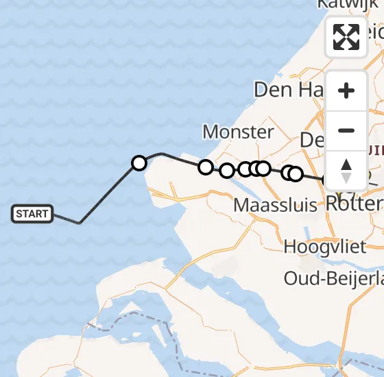 Vlucht Kustwachthelikopter PH-NCG van  naar Rotterdam The Hague Airport op donderdag 3 april 2025 10:18