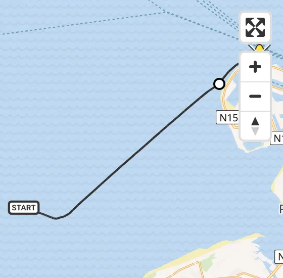 Vlucht Kustwachthelikopter PH-NCG van  naar Maasvlakte op donderdag 3 april 2025 14:27