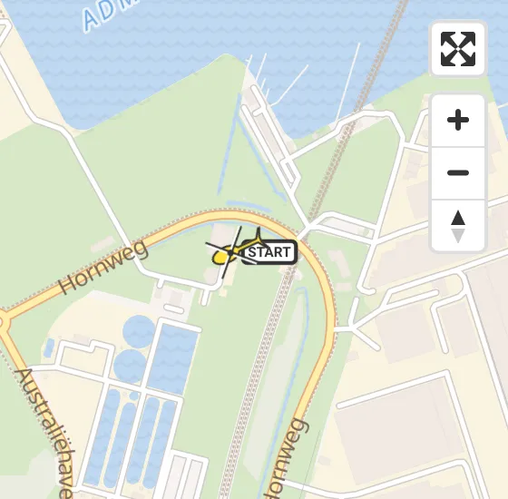 Vlucht Traumahelikopter PH-DOC van Amsterdam Heliport naar Amsterdam Heliport op donderdag 3 april 2025 18:58