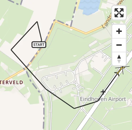 Vlucht Traumahelikopter PH-UMC van Eindhoven Airport naar Eindhoven Airport op zaterdag 5 april 2025 11:43