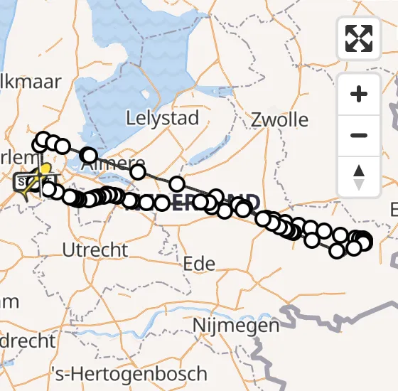 Vlucht Politiehelikopter PH-PXD van Schiphol naar Schiphol op zaterdag 5 april 2025 15:14