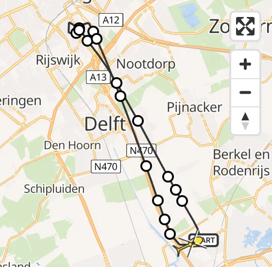 Vlucht Traumahelikopter PH-UMC van Rotterdam The Hague Airport naar Rotterdam The Hague Airport op zaterdag 5 april 2025 18:27