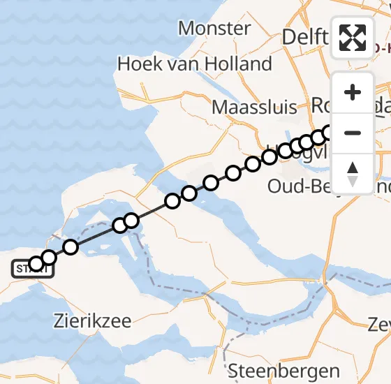 Vlucht Traumahelikopter PH-UMC van Noordwelle naar Erasmus MC op zaterdag 5 april 2025 19:57