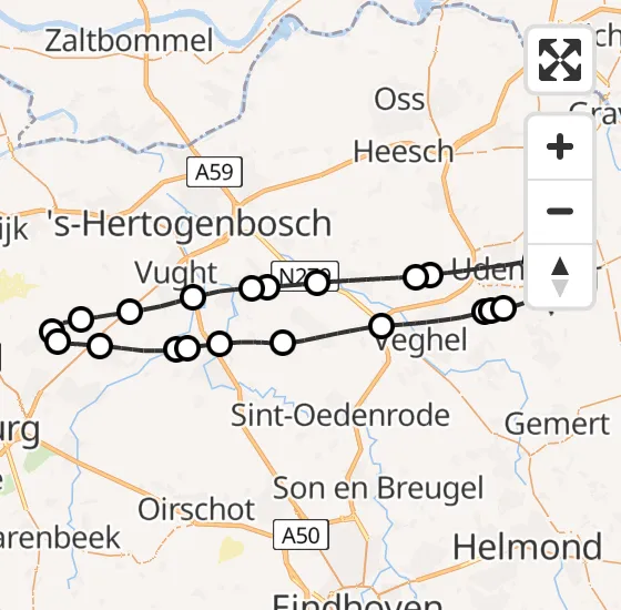 Vlucht Traumahelikopter PH-MAA van Vliegbasis Volkel naar Vliegbasis Volkel op zaterdag 5 april 2025 22:25