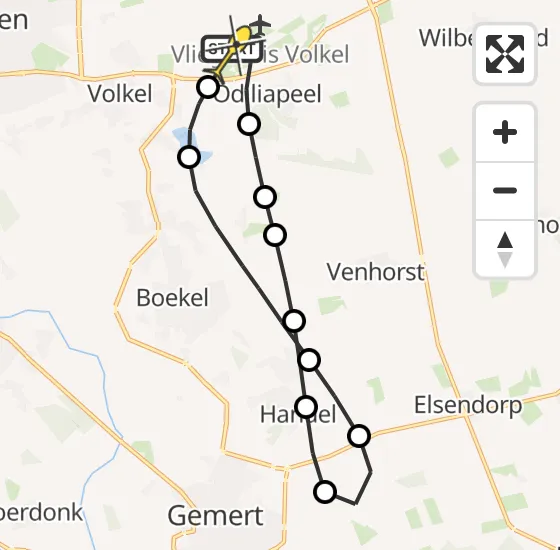 Vlucht Traumahelikopter PH-MAA van Vliegbasis Volkel naar Vliegbasis Volkel op zaterdag 5 april 2025 22:51