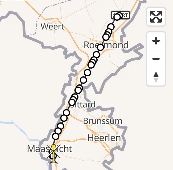 Vlucht Traumahelikopter PH-MAA van Kessel naar Maastricht UMC+ op zondag 6 april 2025 6:25