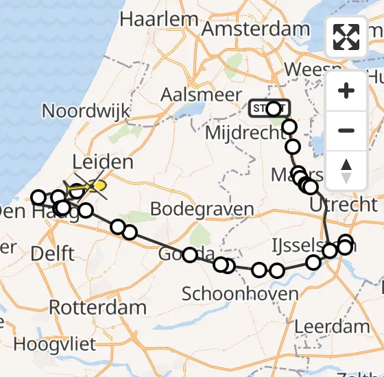 Vlucht Politiehelikopter PH-PXY van Abcoude naar Voorschoten op zondag 6 april 2025 11:44