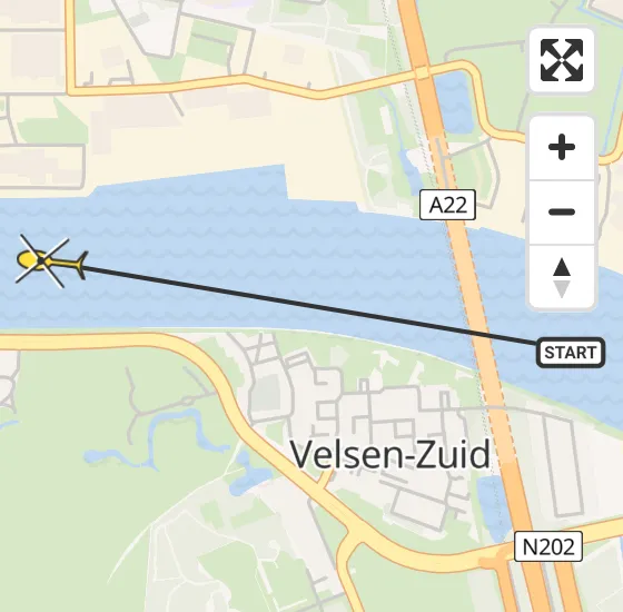 Vlucht Politiehelikopter PH-PXB van Velsen-Zuid naar Velsen-Zuid op zondag 6 april 2025 12:12