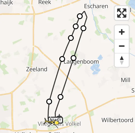 Vlucht Traumahelikopter PH-MAA van Vliegbasis Volkel naar Vliegbasis Volkel op zondag 6 april 2025 12:48
