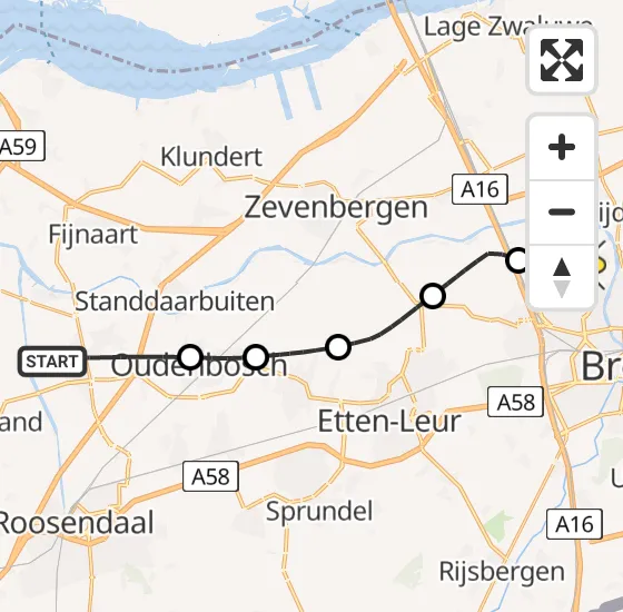 Vlucht Politiehelikopter PH-PXB van Oud Gastel naar Breda op zondag 6 april 2025 20:06