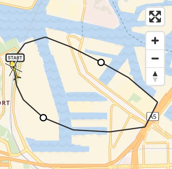 Vlucht Traumahelikopter PH-DOC van Amsterdam Heliport naar Amsterdam Heliport op maandag 7 april 2025 11:13