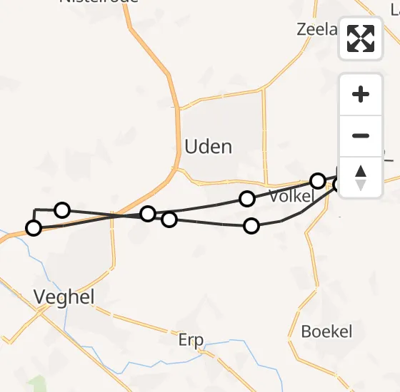 Vlucht Traumahelikopter PH-MAA van Vliegbasis Volkel naar Vliegbasis Volkel op maandag 7 april 2025 11:56