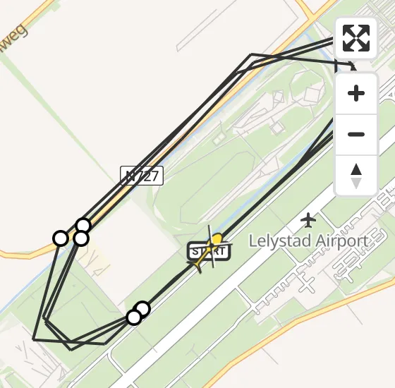 Vlucht Traumahelikopter PH-TTR van Lelystad Airport naar Lelystad Airport op maandag 7 april 2025 13:53