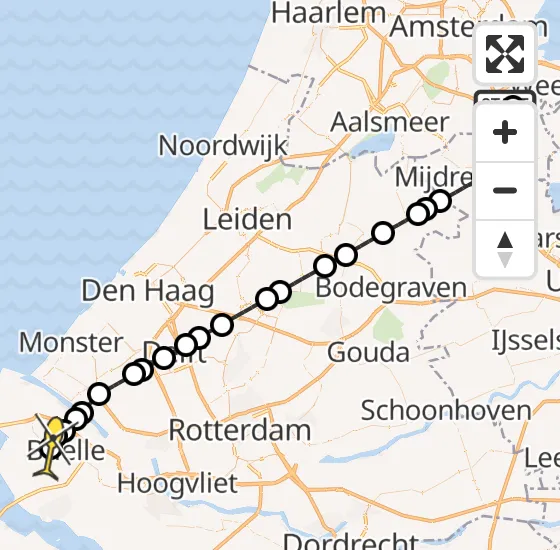 Vlucht Traumahelikopter PH-DOC van Academisch Medisch Centrum (AMC) naar Tinte op maandag 7 april 2025 14:47