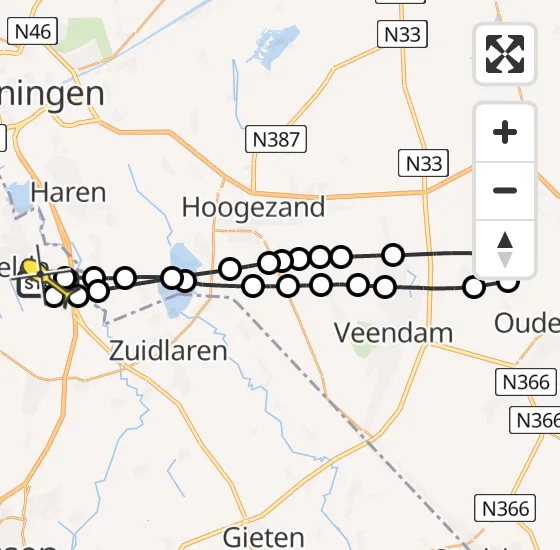 Vlucht Traumahelikopter PH-HVB van Groningen Airport Eelde naar Groningen Airport Eelde op maandag 7 april 2025 17:03