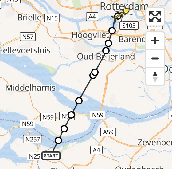 Vlucht Traumahelikopter PH-UMC van De Heen naar Erasmus MC op donderdag 10 april 2025 11:42