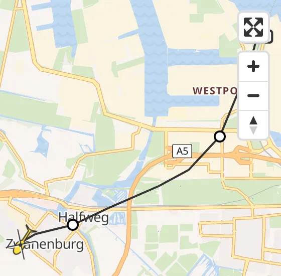 Vlucht Traumahelikopter PH-DOC van Amsterdam Heliport naar Zwanenburg op zaterdag 12 april 2025 10:51