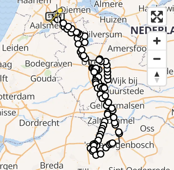Vlucht Politiehelikopter PH-PXX van Schiphol naar Schiphol op zaterdag 12 april 2025 16:25