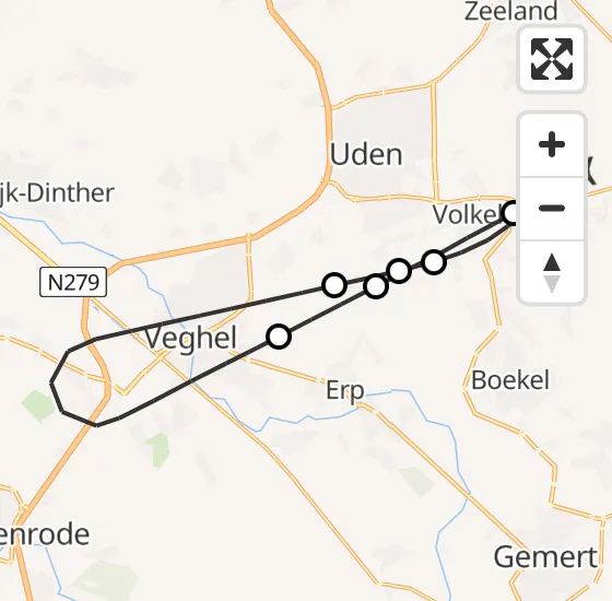 Vlucht Traumahelikopter PH-TTR van Vliegbasis Volkel naar Vliegbasis Volkel op maandag 28 april 2025 5:56